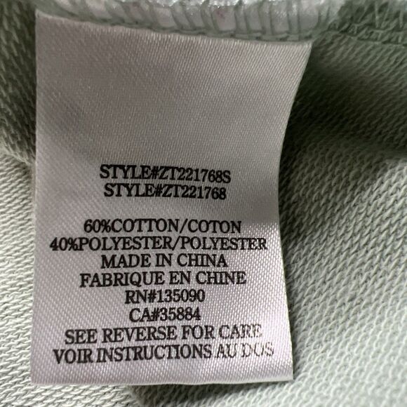 Z Supply Weekender Hoodie Top Womens Small Mint Green Snap Boxy Pockets - Picture 6 of 8